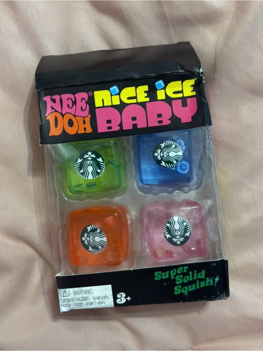 Starbucks Ice Cube Squish Set - Green, Blue, Orange, Pink